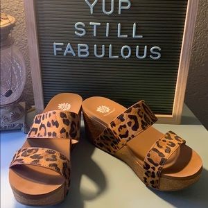 YELLOWBOX cheetah wedges